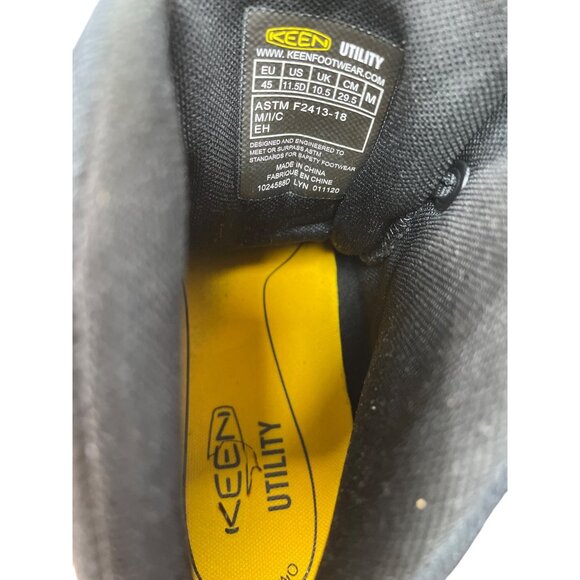 Keen Utility Mens black Carbon Fiber Toe Work Boots Size 11.5D SKU 9134 - Picture 7 of 13